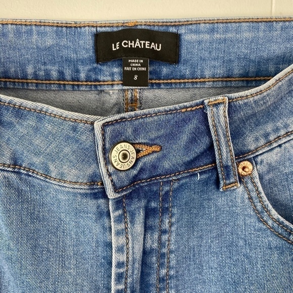 Nwt Le Chateau High Rise Culotte High rise, wide leg, light wash size 8 - Picture 7 of 8